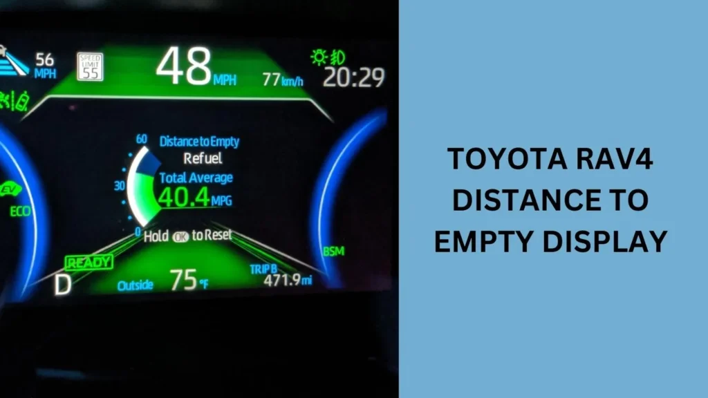 Toyota RAV4 Distance to Empty Display